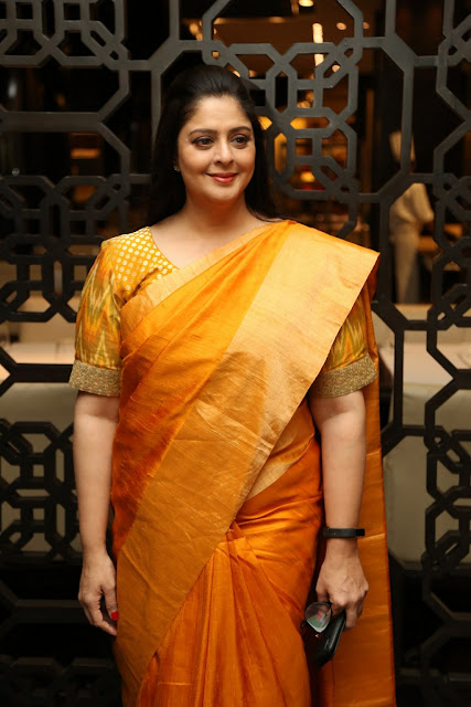 Hot Actress Nagma Stills In Saree During At TSR National Film Award ...