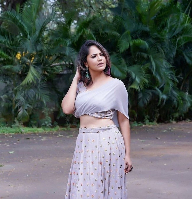 Anasuya Bhardwaj latest stills in long dress