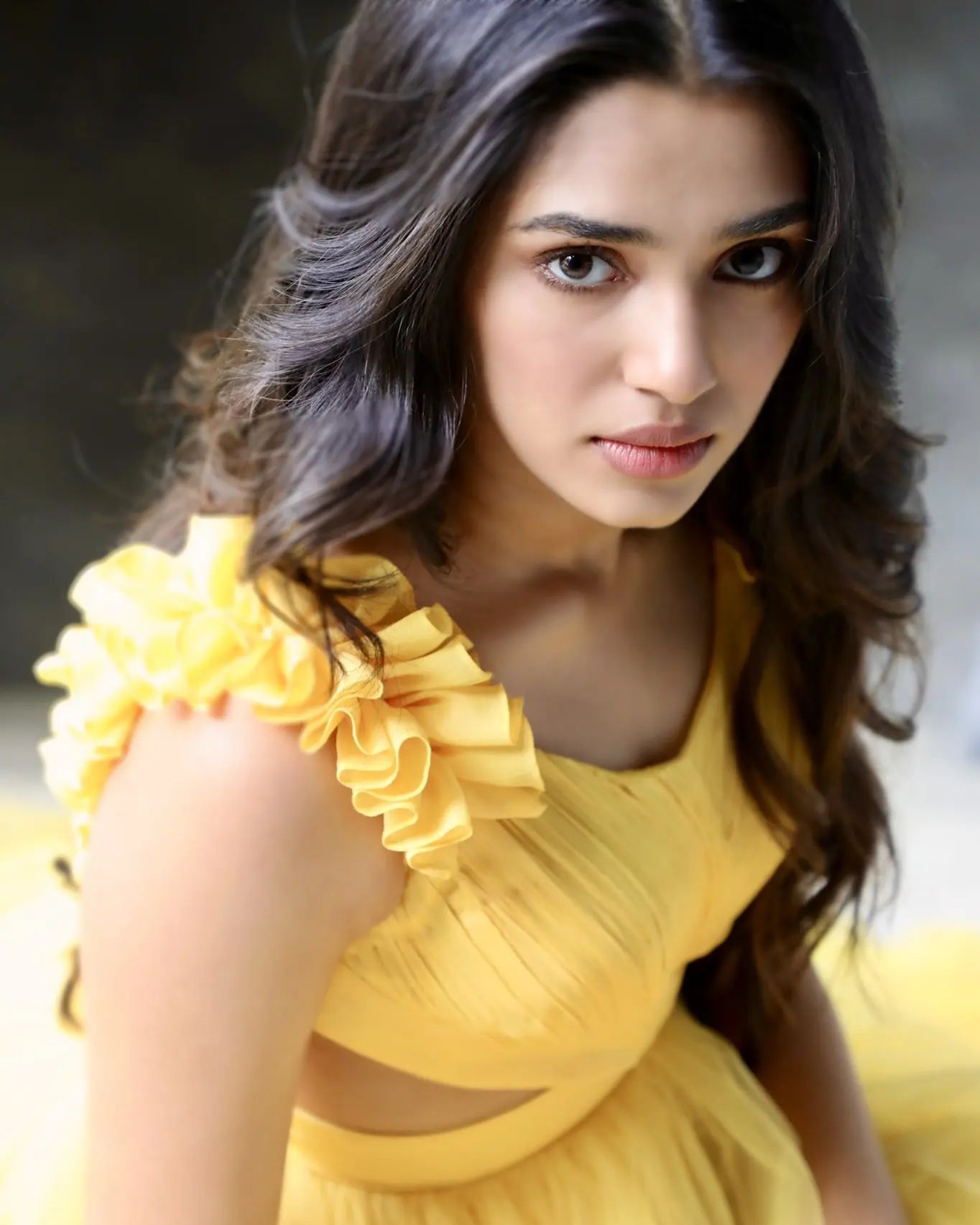 Beautiful Kriti Shetty delightful poses in yellow