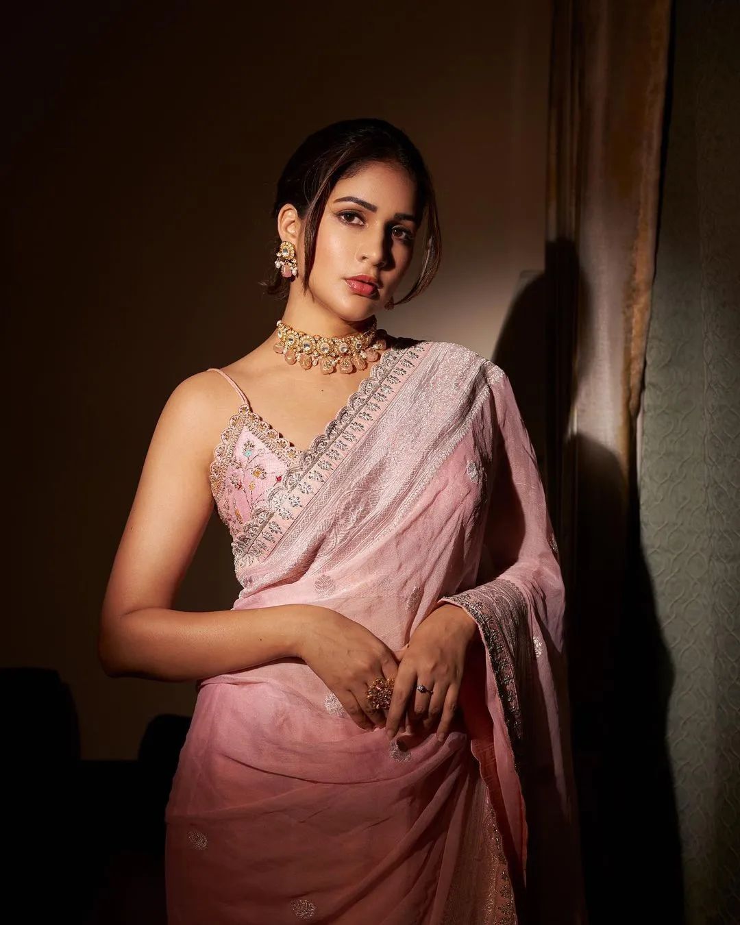 Stylish posses of Lavanya Tripati in saree