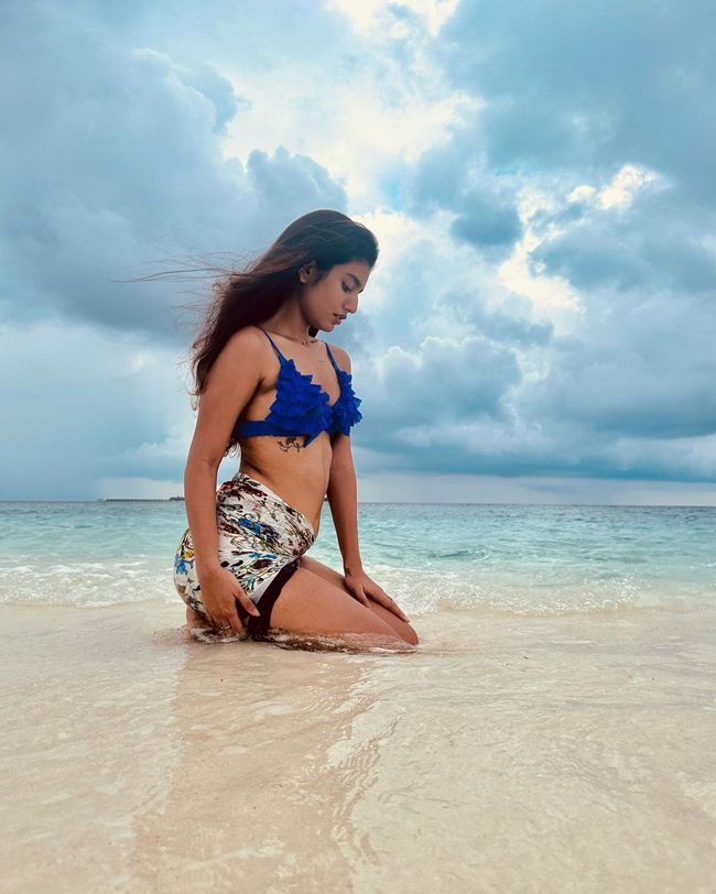 Dazzling looks of Priya Prakash Varrier in bikini