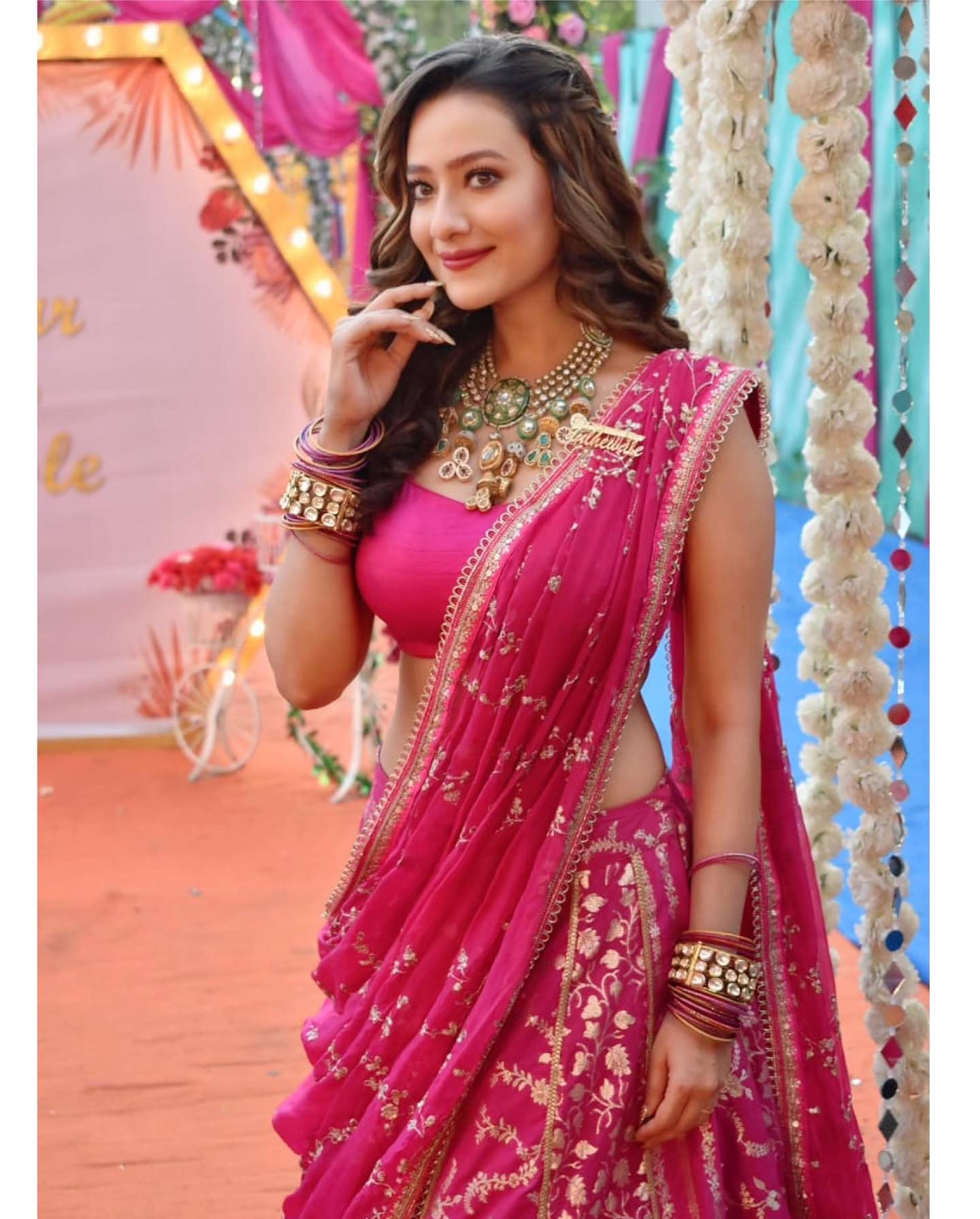 Madalasa Sharma poses in glittering Ethnic wear