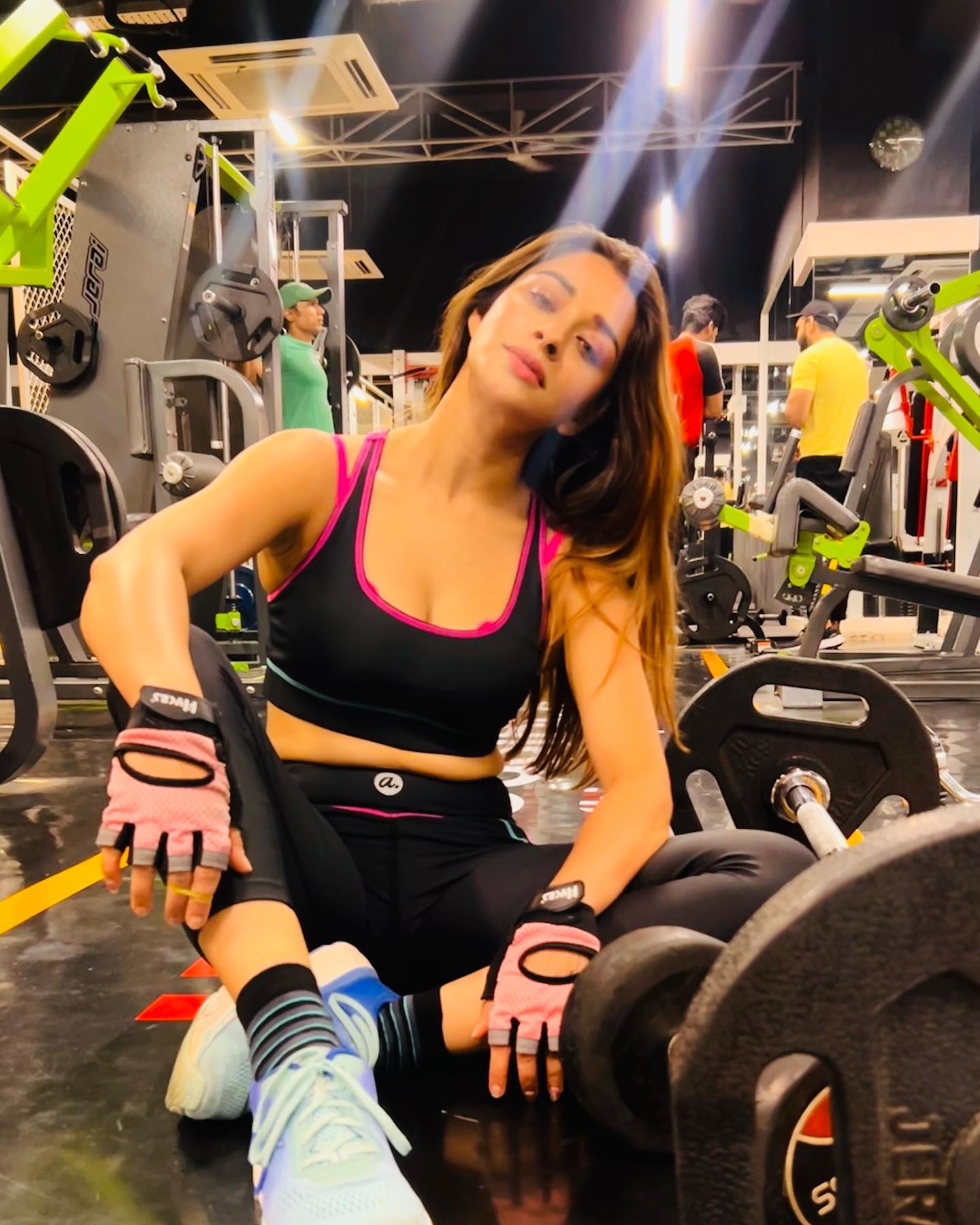 Adorable Nyra Banerjee workout stills at gym