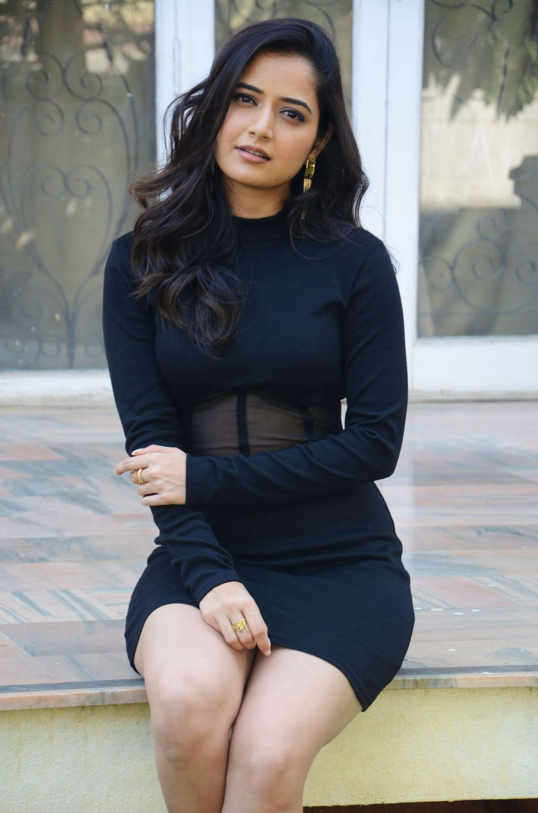 Ashika Ranganath hot stills at her Telugu debut movie Amigos promotion