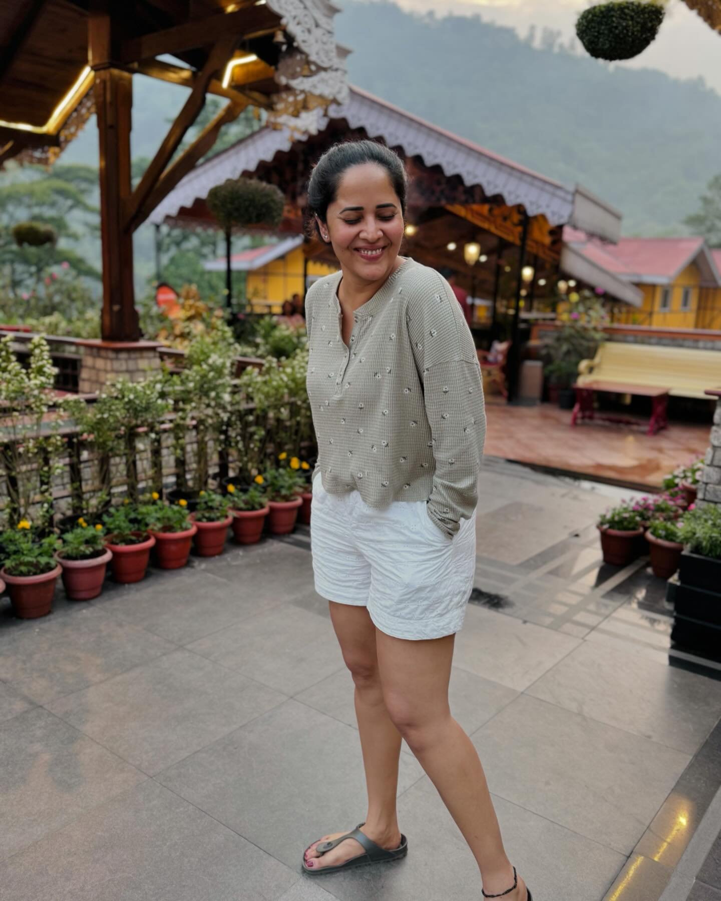 Graceful diva Anasuya Bhardwaj stills during her vacation